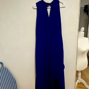 Blue evening gown